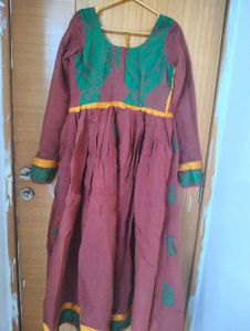 Maroon &amp; Green Traditional Long Gown / Maxi 💚