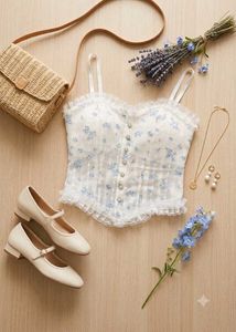 Sweetheart Floral Padded Corset Top