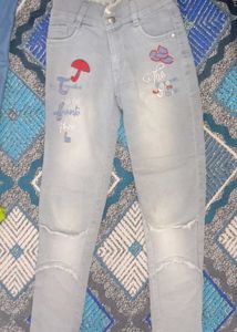 Charming Blue top+ casual wear denim