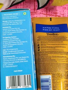 The Derma Co Face Wash &amp; Vaseline Sunscreen