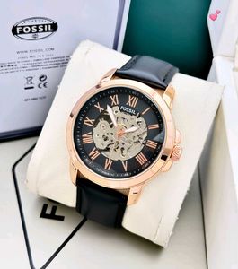 FOSSIL Roman Figures &amp; Tourbillon Back Open Automa