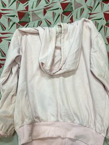 Sweatshirt, pink colour Hoodie with cap