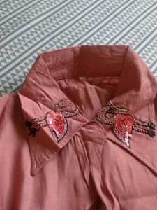 unused Pink Embroidered cordset