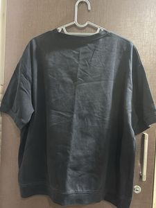 Distressed Black Short Sleeve oversized Tee