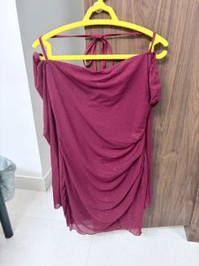 Maroon Glitter Dress
