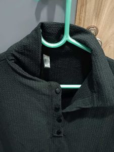 Classic Black Collared Top