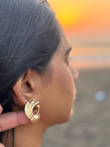 Chunky Gold Hoop Earrings
