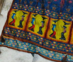 Silk brand printed multi colour women duppata