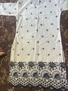 White Embroidered Tunic Dress