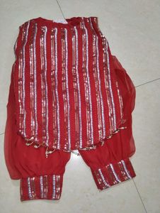 Sparkling Red Kurta Set