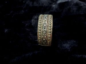 Silver Tone Floral Cuff Bracelet