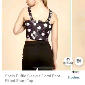 Trendy Floral Print Crop Top