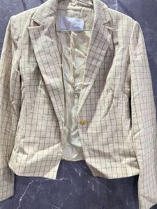 Fur Collar Checkered Jacket