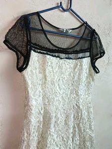 Stylish Ladies Lace Mini Dress Partywear Layered