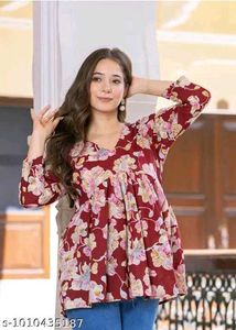 Floral Print Peplum Top