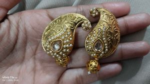 ✨ Beautiful Traditional Golden Earrings | Ethnic P