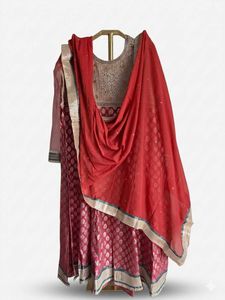 Elegant Anarkali Unstitched Fabric Kurta Set