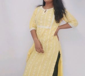 Women Yellow Kurta #studio