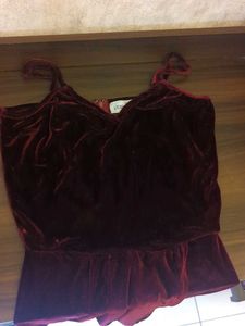 Libermode Burgundy Velvet Dress (XS)