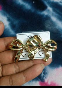 Golden Bow Stud Earrings 2 combo