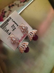 Exquisite Ruby &amp; CZ Jhumka Earrings