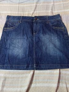 Classic Blue Denim Skirt