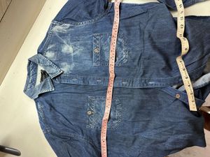Denim Stone Washed Shirt For Stylish Girls &amp; Boys