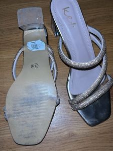 Sparkling Strappy Block Heels