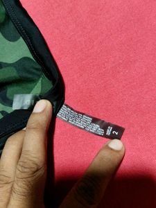 Women's Green Camouflage Longline Sports Bra