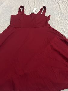 Elegant Maroon A-Line Dress