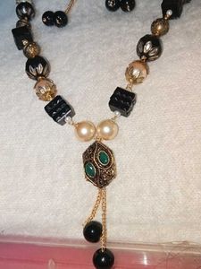 Beaded Necklace and Earring Set