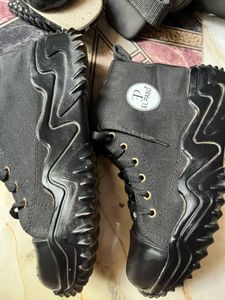 Black High-Top Canvas Sneakers