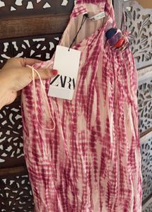 Zara Limited Edition Beaded Tie&amp;dye Mini Dress
