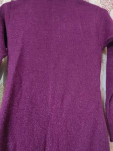 Purple Knit Coat