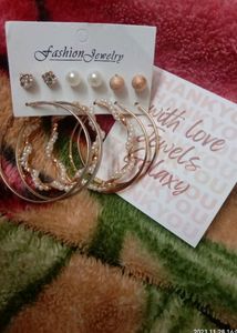 Brand New *** Combo Of Studs And Hoop Earrings