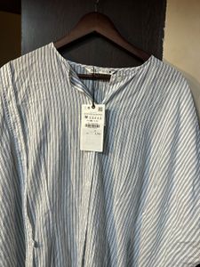 ZARA Striped Button-Up Tunic🤍