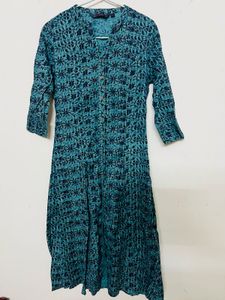 Blue Floral Print Kurta❣️