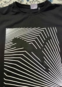 Puma Black T-Shirt with Graphic Print