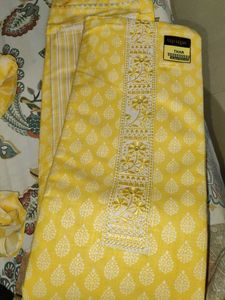 Yellow Printed Kurta Set