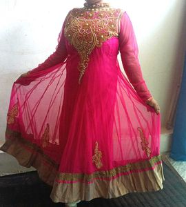 Stunning Pink Anarkali Gown