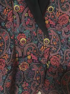 Vintage Floral Double-Breasted Blazer