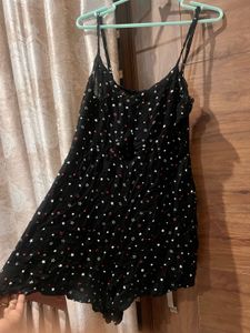 Black Polka Dot Romper