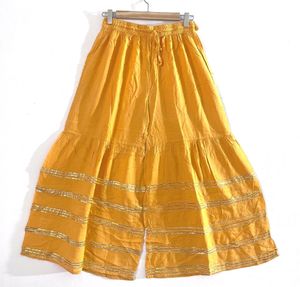 Branded Mustard Sharara Kurta Set