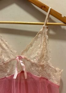 Lace Trim Babydoll Nightie