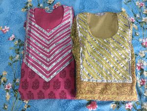 Beautiful Printed Kurtas (Set of 2)kota doria komb