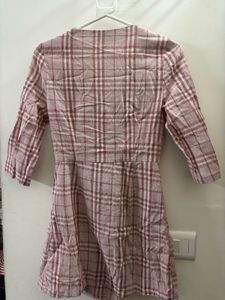 Checked Button-Up Blazer/ Dress