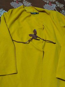 Yellow Kurta with Elegant Detail