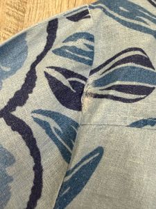 Blue Floral Print Button-Down Shirt