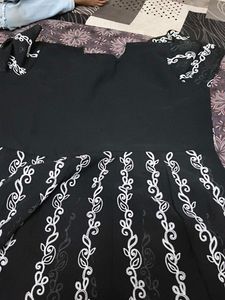 Black Kurta with White Embroidery