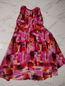 Beautiful Pink Geometric Print Ethnic Gown💗🩷
